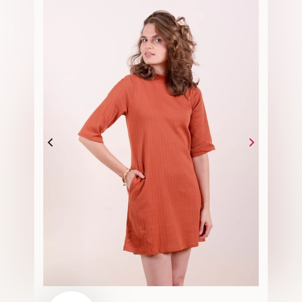 Mata Traders Fair Trade, Terracotta Mini Dress